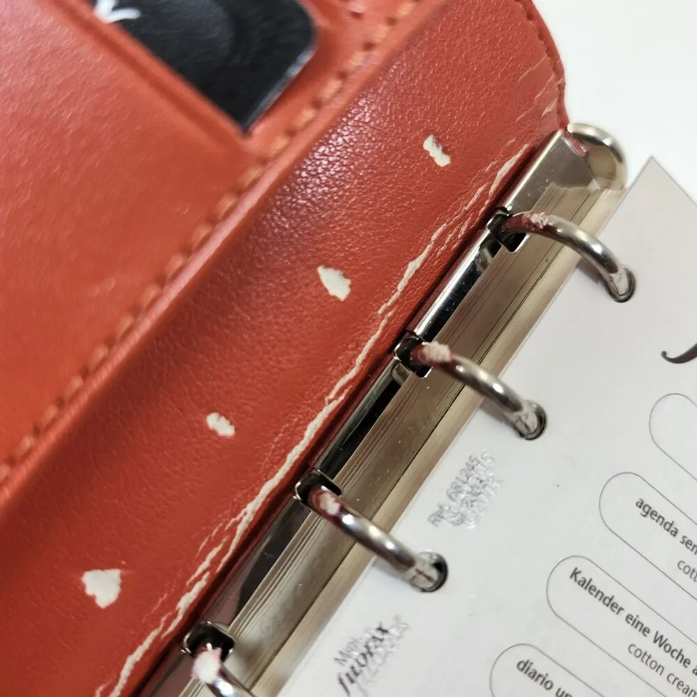 Filofax Mini Bloomsbury Organizer Deluxe Leather Orange Address Book Planner